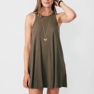 FP Free People Beach Olive Green Swing Dress sz sm